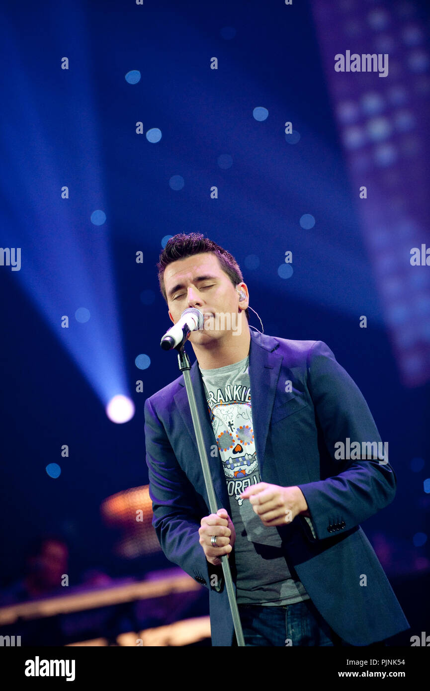 Dutch singer Jan Smit at the Schlagerfestival in Hasselt (Belgium, 02