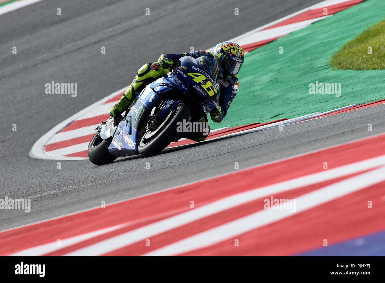 Misano, Misano World Circuit, Italy. 8th Sep, 2018. Italian Motorcycle Grand Prix, qualifying; Valentino Rossi (Movistar Yamaha) Credit: Action Plus Sports/Alamy Live News Stock Photo