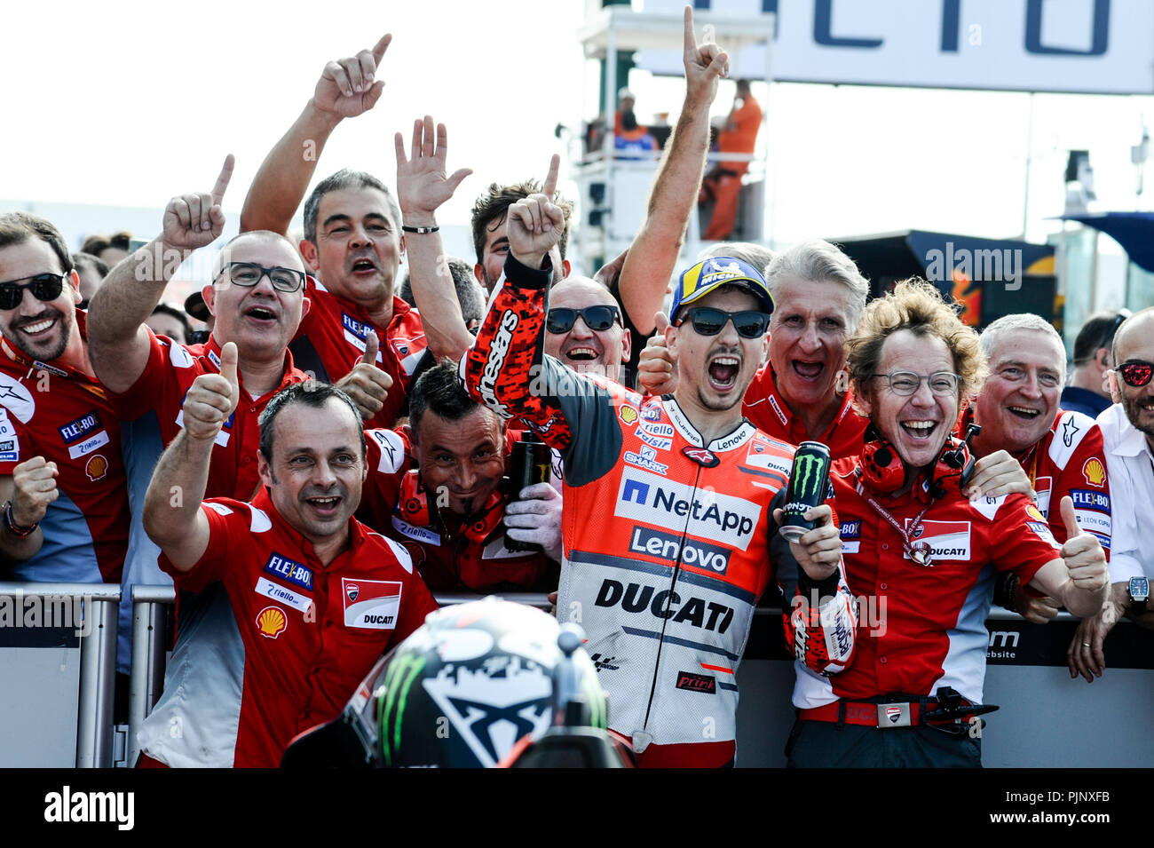 Misano, Misano World Circuit, Italy. 8th Sep, 2018. Italian Motorcycle Grand Prix, qualifying; Jorge Lorenzo (Ducati) takes pole Credit: Action Plus Sports/Alamy Live News Stock Photo