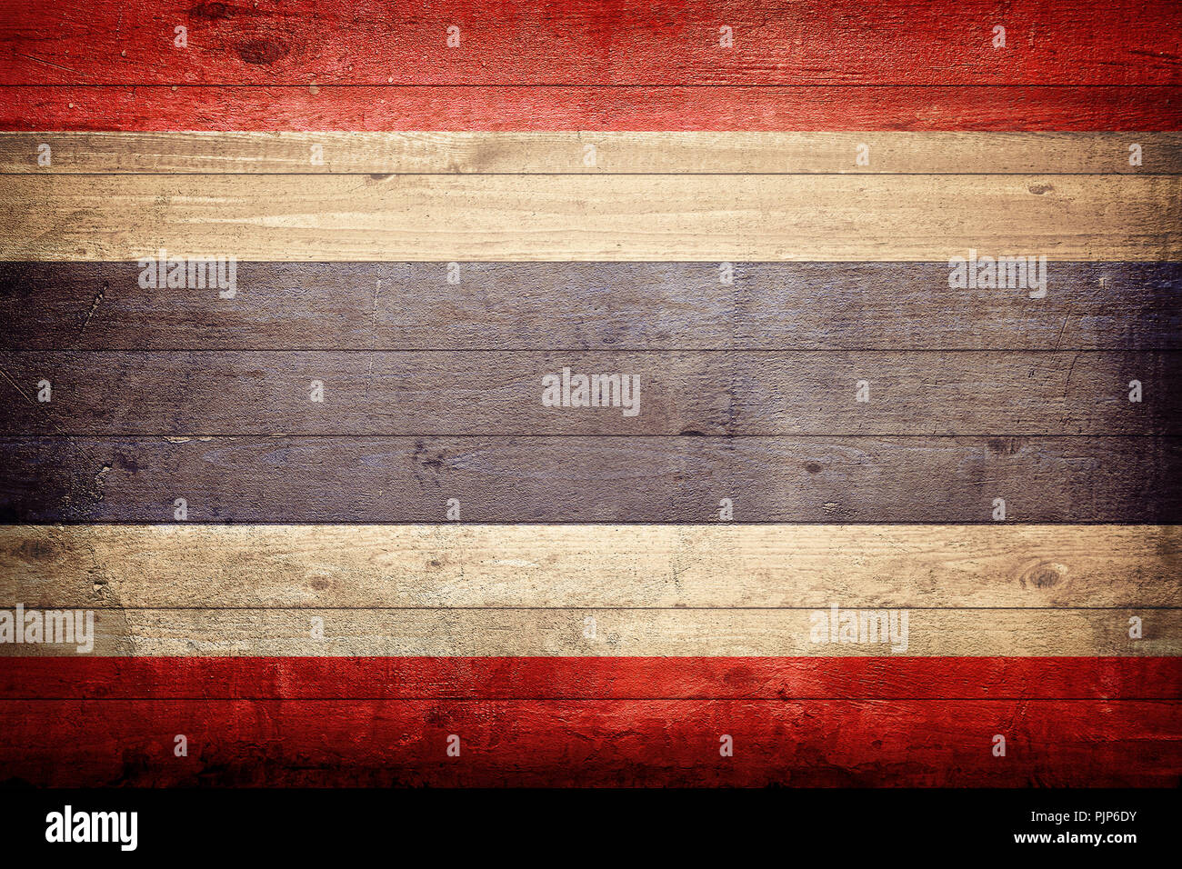 Thailand national flag wood background Stock Photo - Alamy