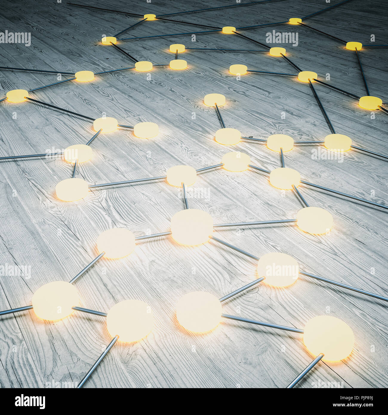 Network connection technology rendering hi-res stock photography and ...