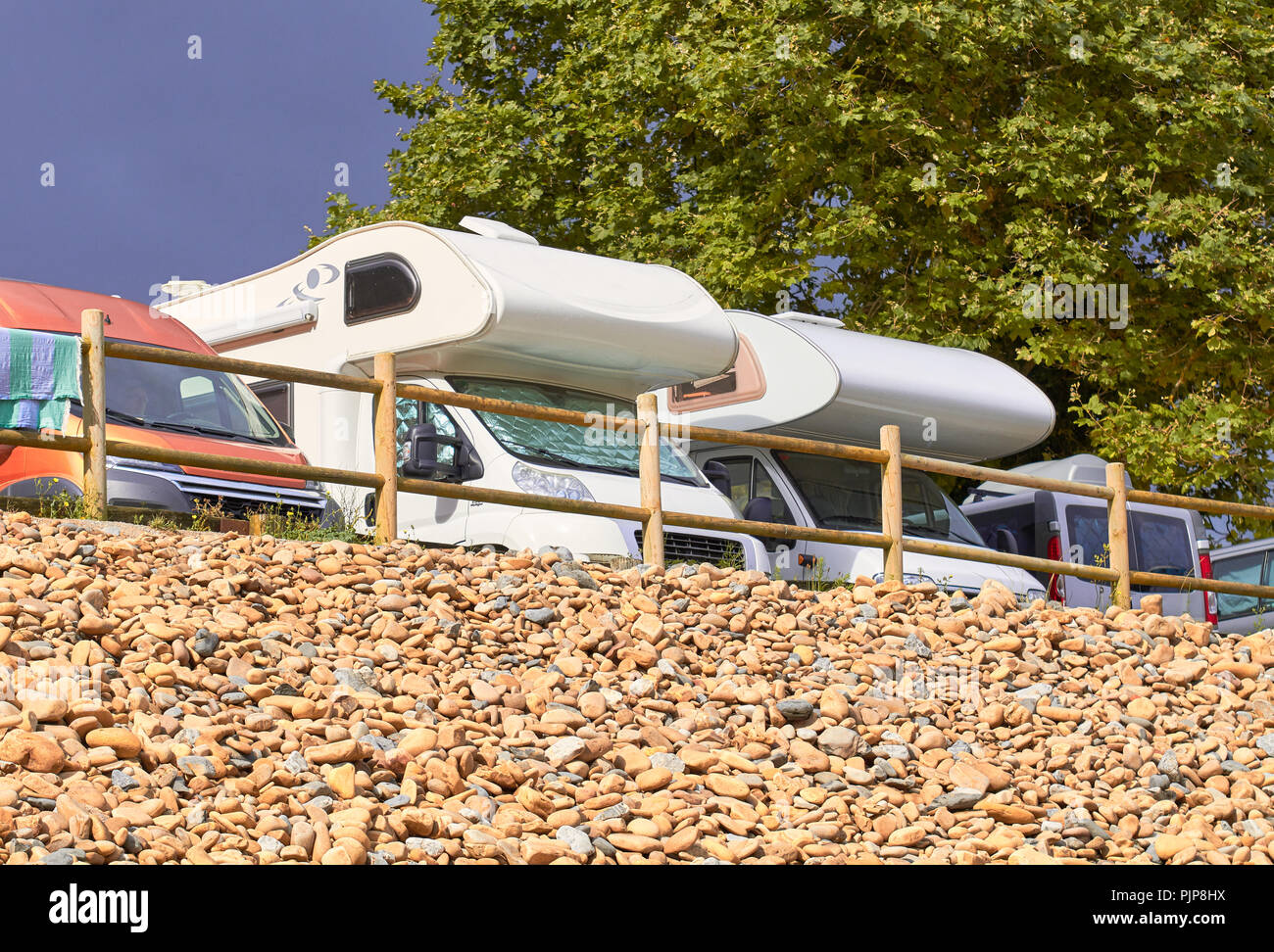 Caravans in front camping hi res stock photography and images Alamy