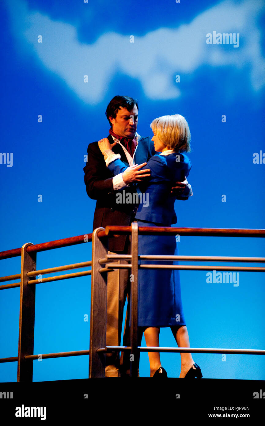 Theatre company La Compagnie Des Galeries playing 'Lady Camilla' based on the relationship of Prince Charles with Camilla Parker Bowles and Princess D Stock Photo