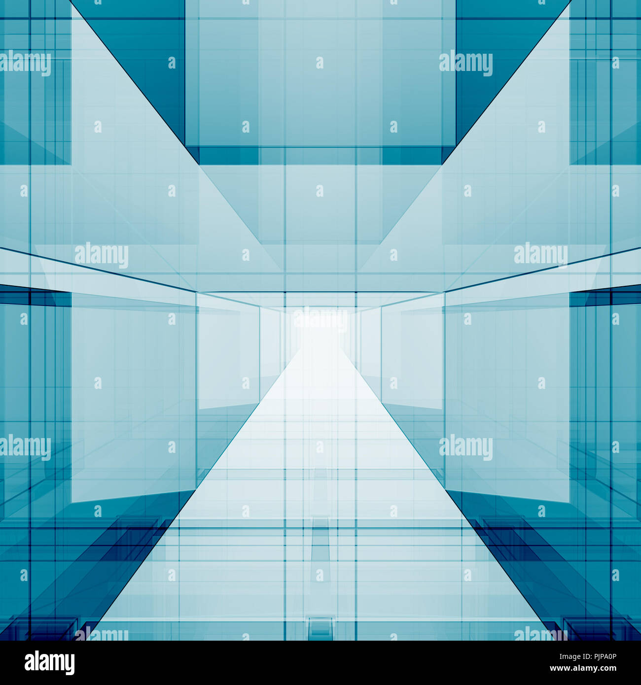 Blue cube architecture modern background. 3d rendering Stock Photo - Alamy