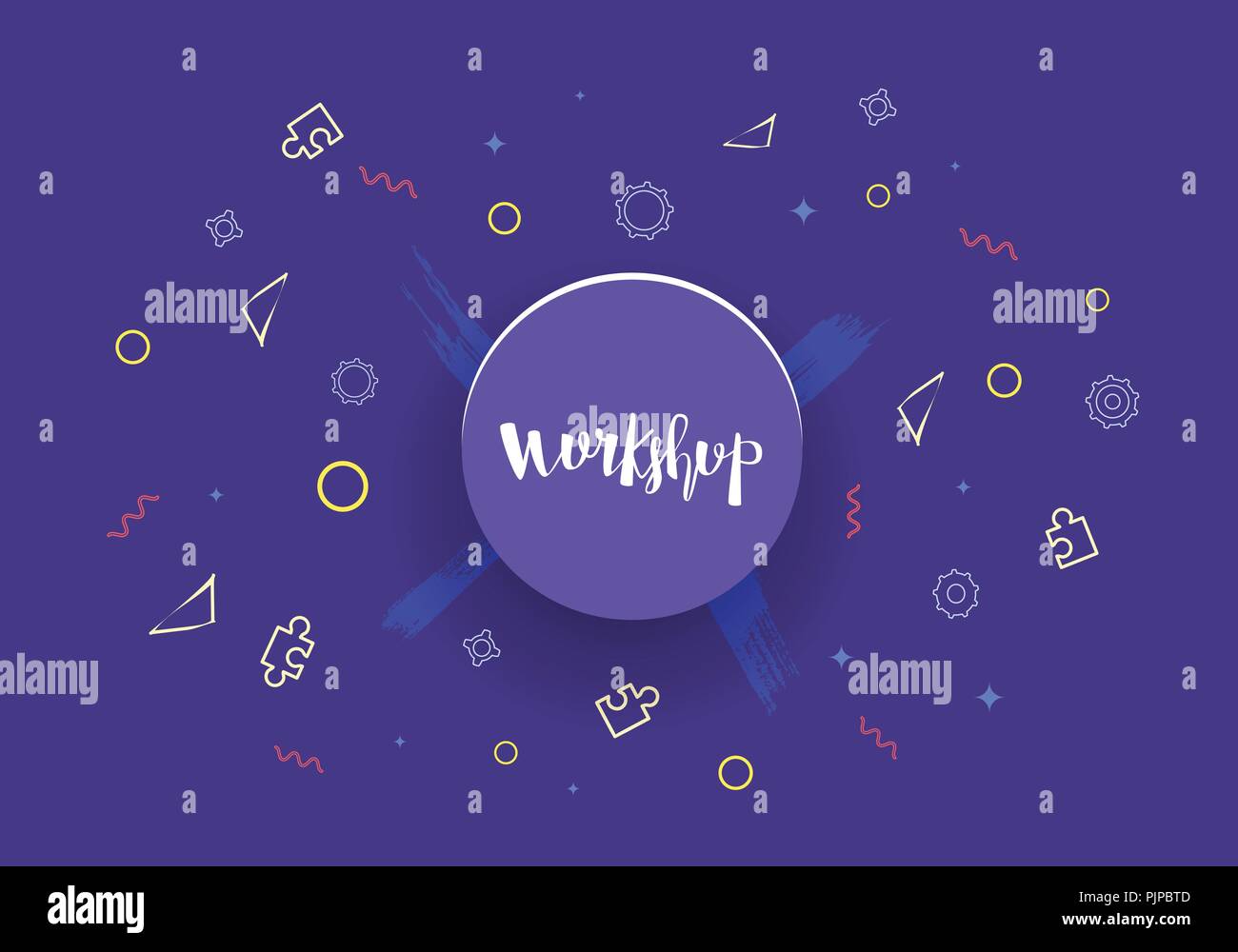 announcement composition. Template with handwritten lettering