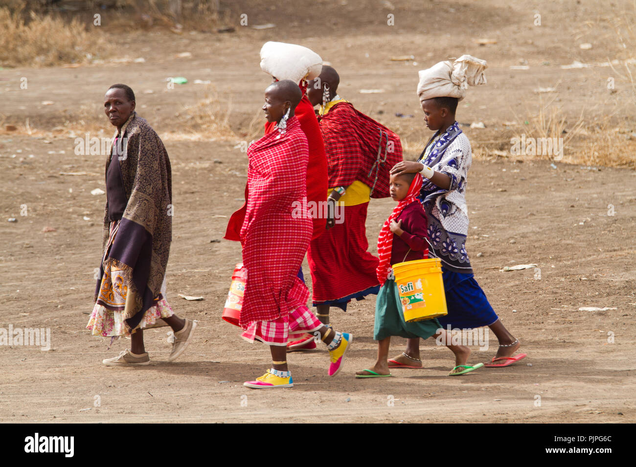 masai people life near arusha Stock Photo