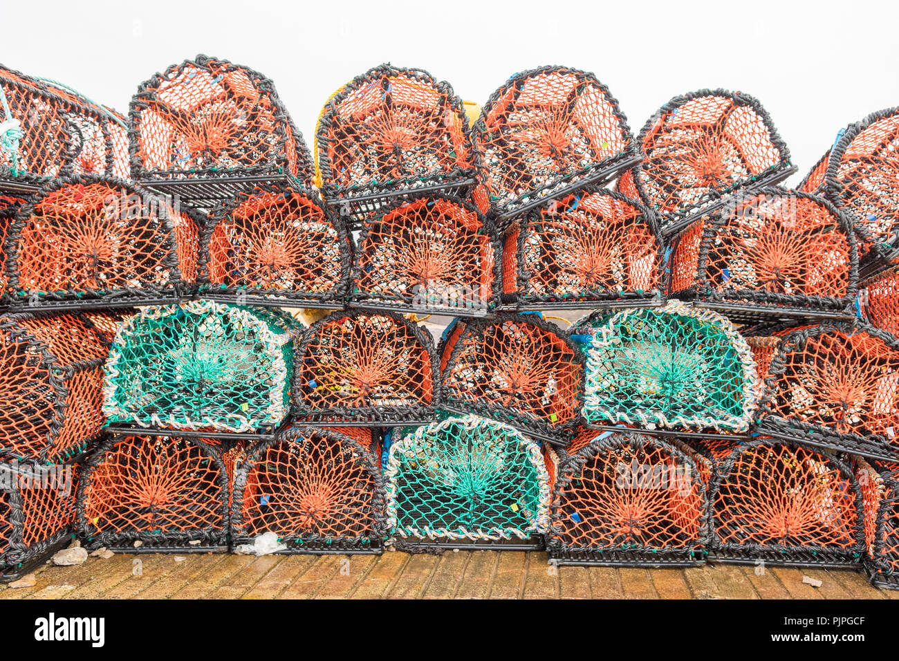 Lobster Pots or Creels Stock Photo