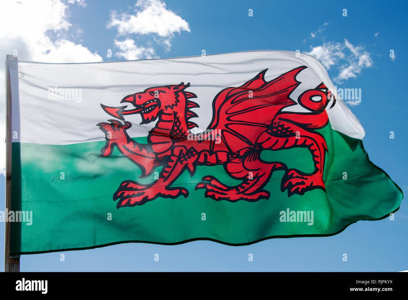 welsh Flag Stock Photo