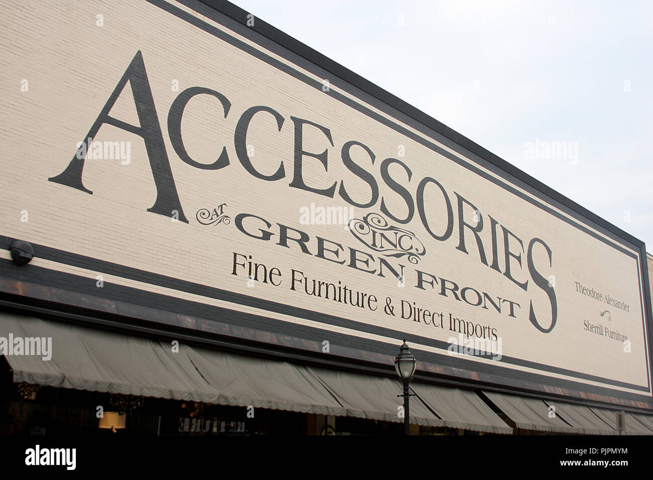 Store front on Main Street in downtown Farmville, VA, USA Stock Photo