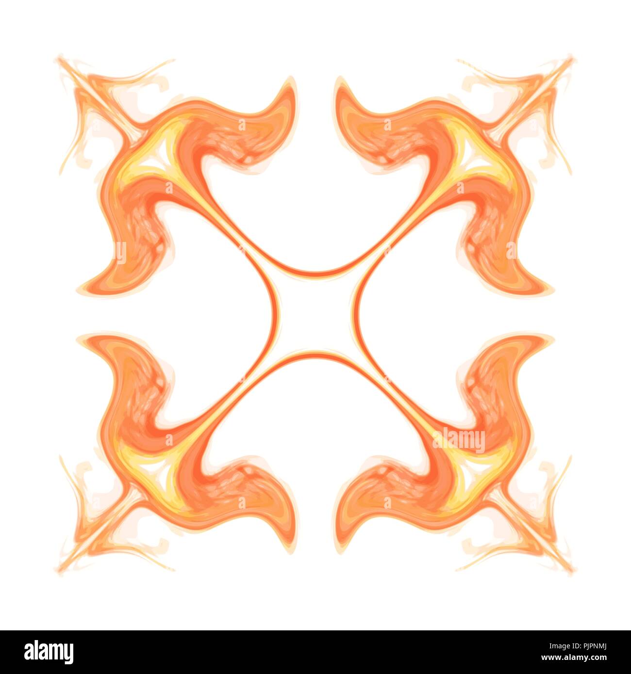 mandala watercolor pattern on white background, vector illustration Stock Vector