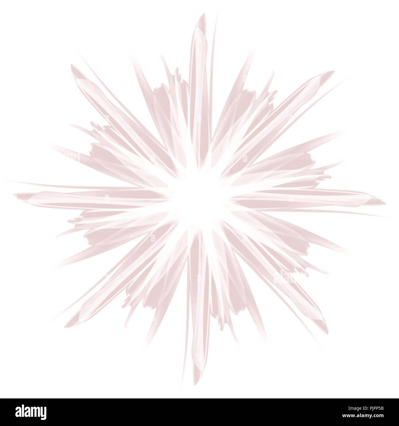 soft pink mandala star watercolor pattern on white background, vector illustration Stock Vector