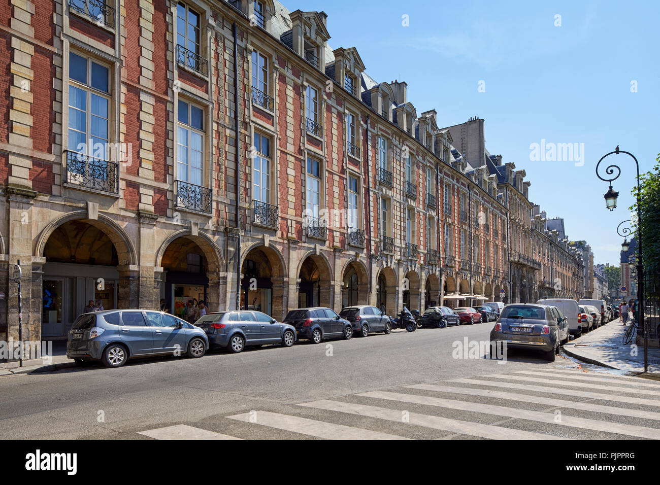 Place des Vosges, the oldest planned square in Paris, Marais district, Paris, France, Europe Stock Photo