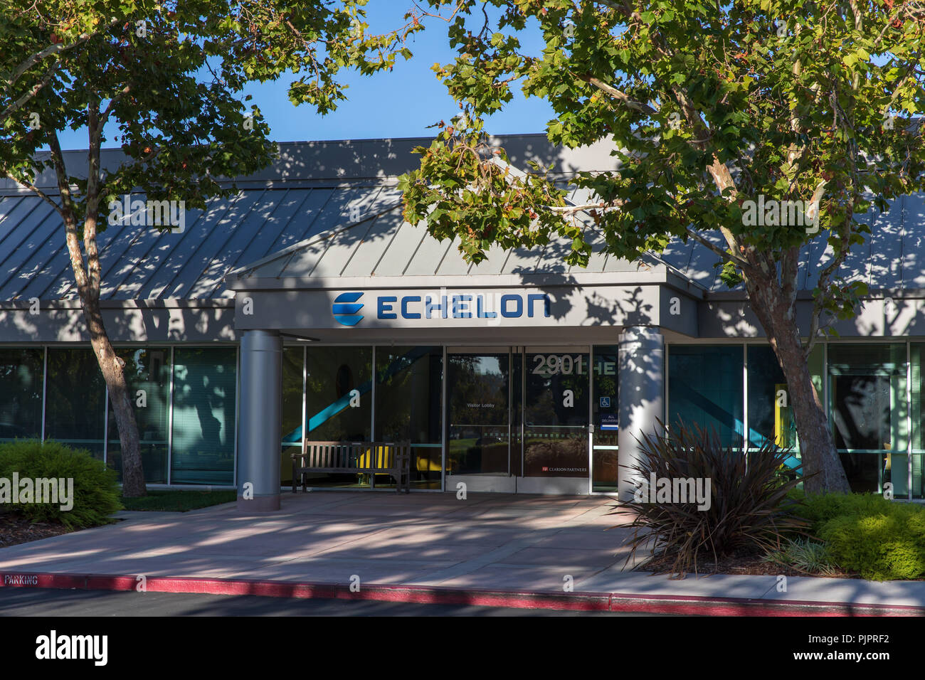Echelon, front of building, Patrick Henry Drive, Sunnyvale, California Stock Photo