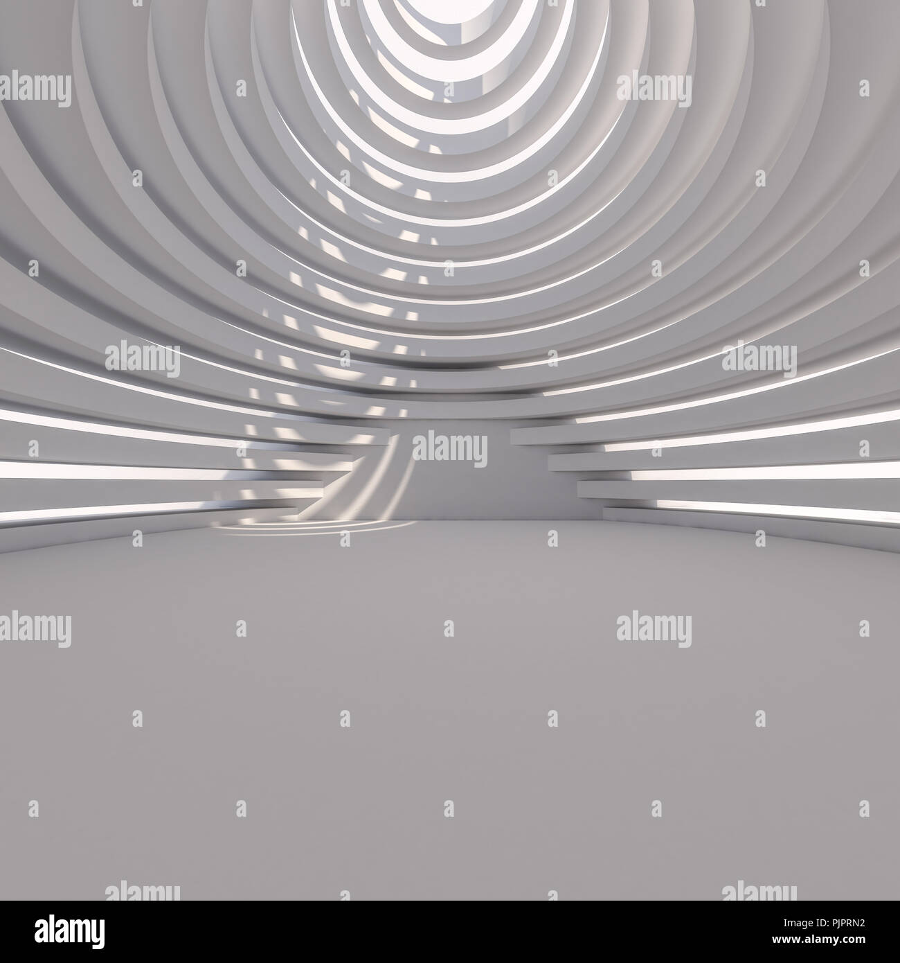 Abstract modern architecture background, empty open space interior. 3D ...