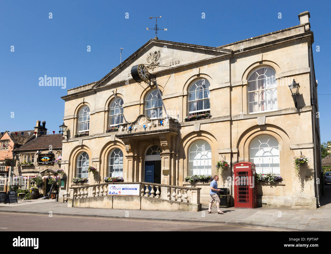 Georgian architecture of Town Hall building, Corsham, Wiltshire, England, UK dating from 1784 Stock Photo