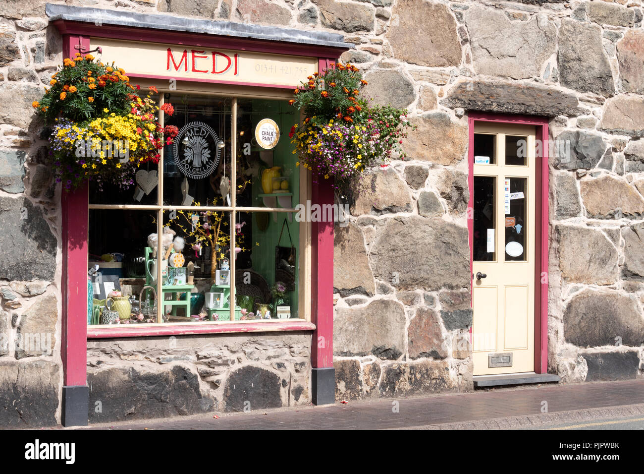 Shop on Bridge Street Dolgellau Gwynedd Wales Stock Photo