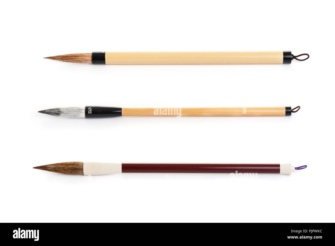 traditional writing brush isolated on white background, Japanese