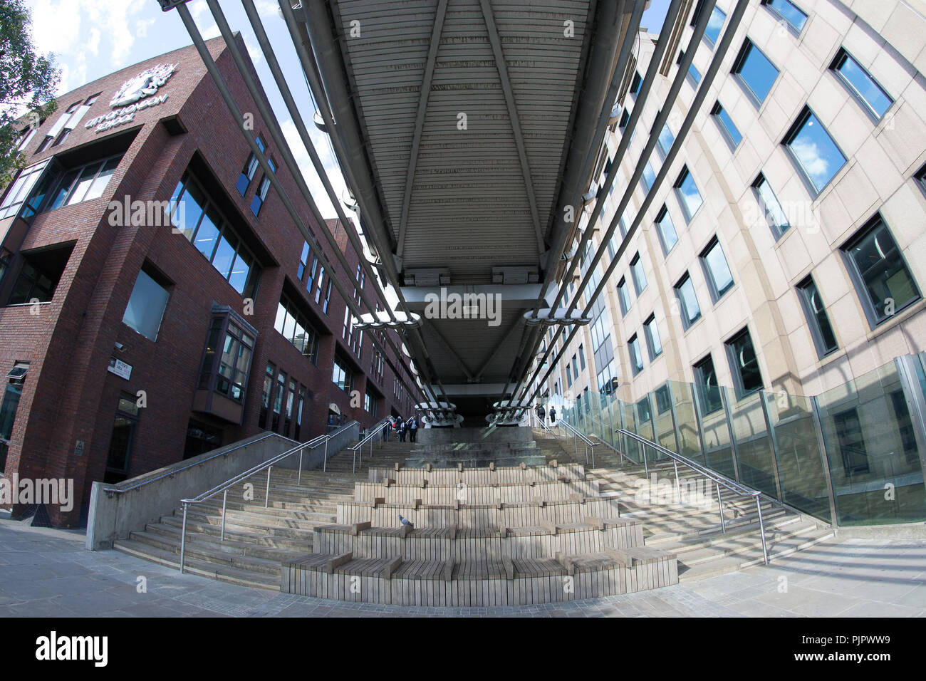 millennium bridge river Thames London Stock Photo