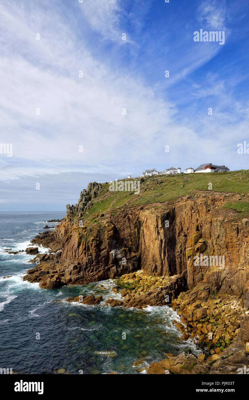Lands End Coastline Scenery,Cornwall,England,UK Stock Photo