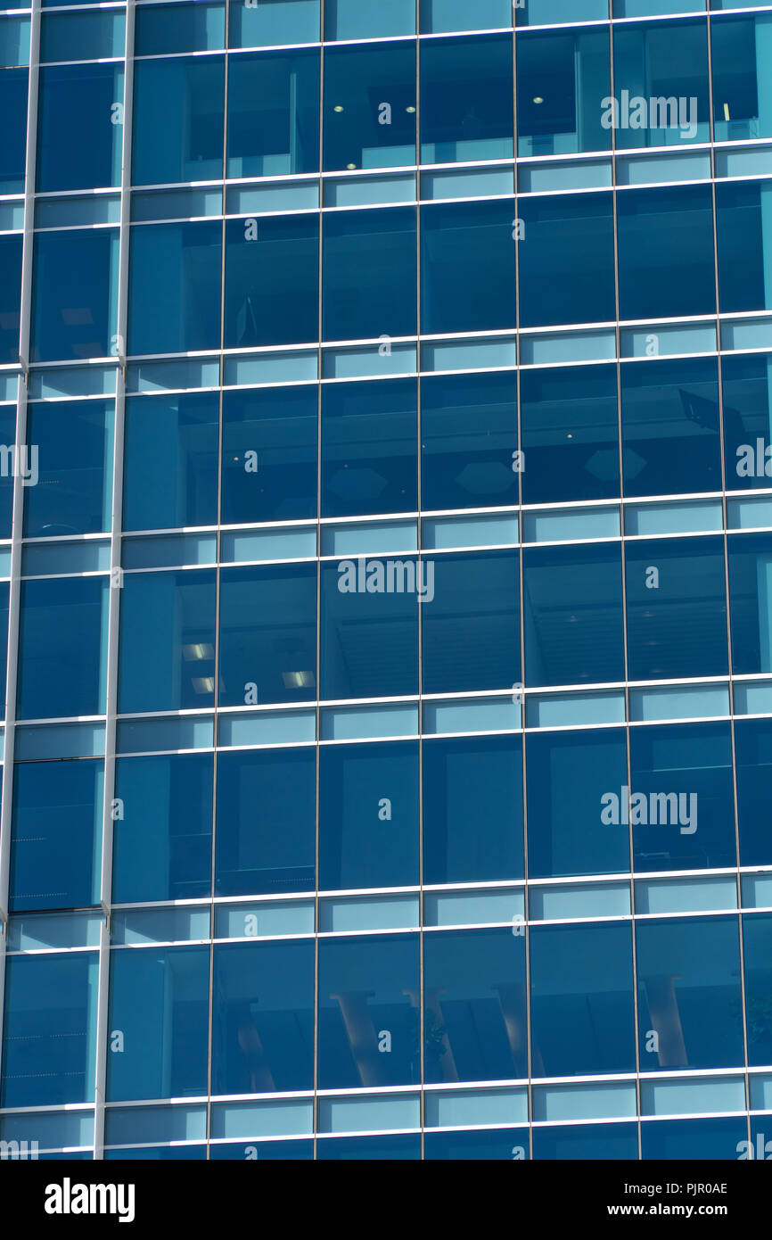 Glass facade of a skyscraper in detail Stock Photo