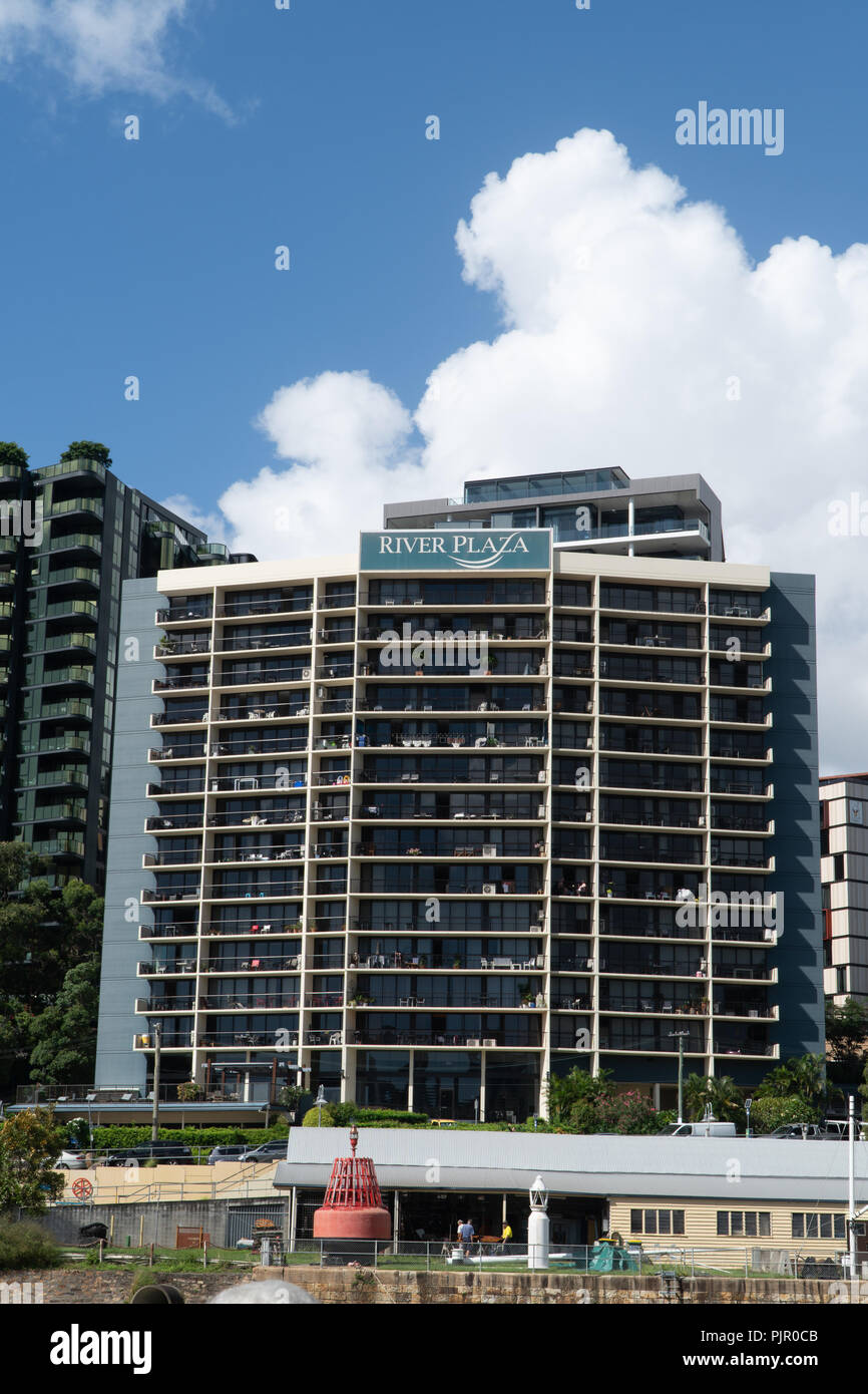 The River Plaza Apartment Hotel in South Brisbane Stock Photo