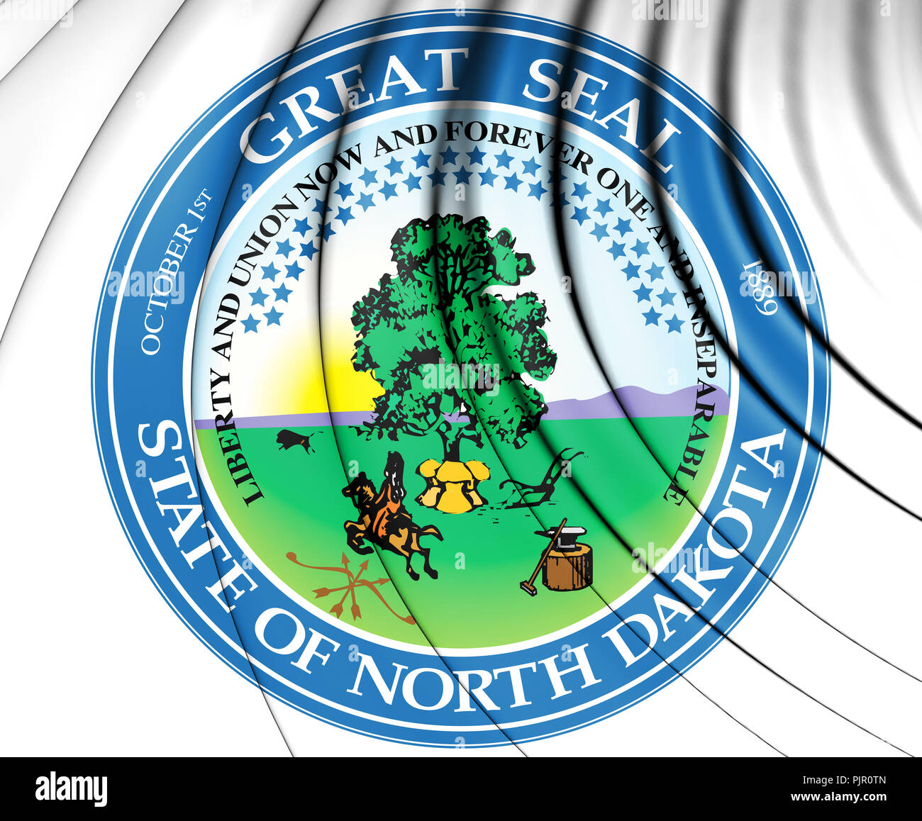 North dakota waving flag hires stock photography and images Alamy