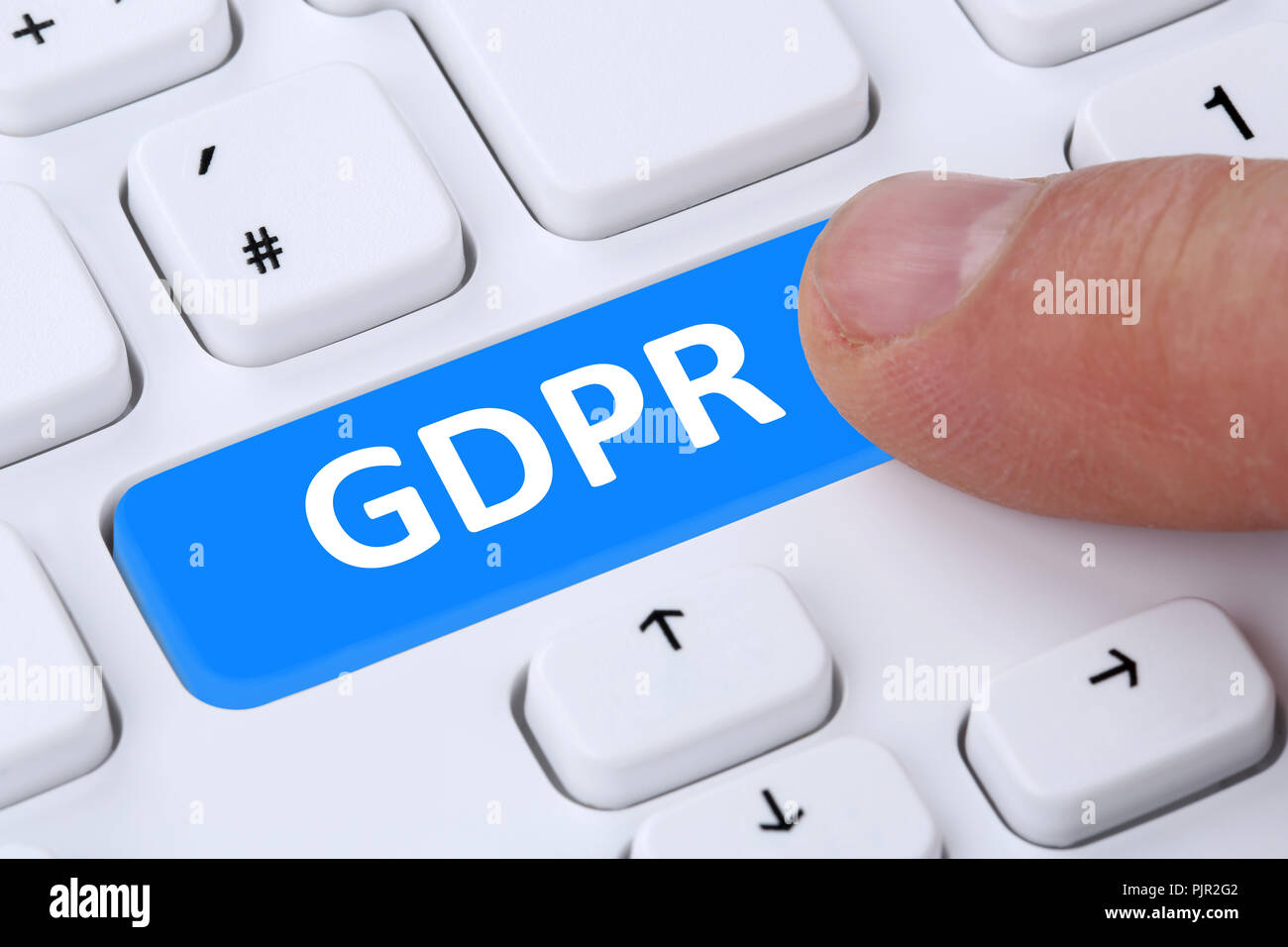 GDPR General Data Protection Regulation EU European Union websites internet computer Stock Photo