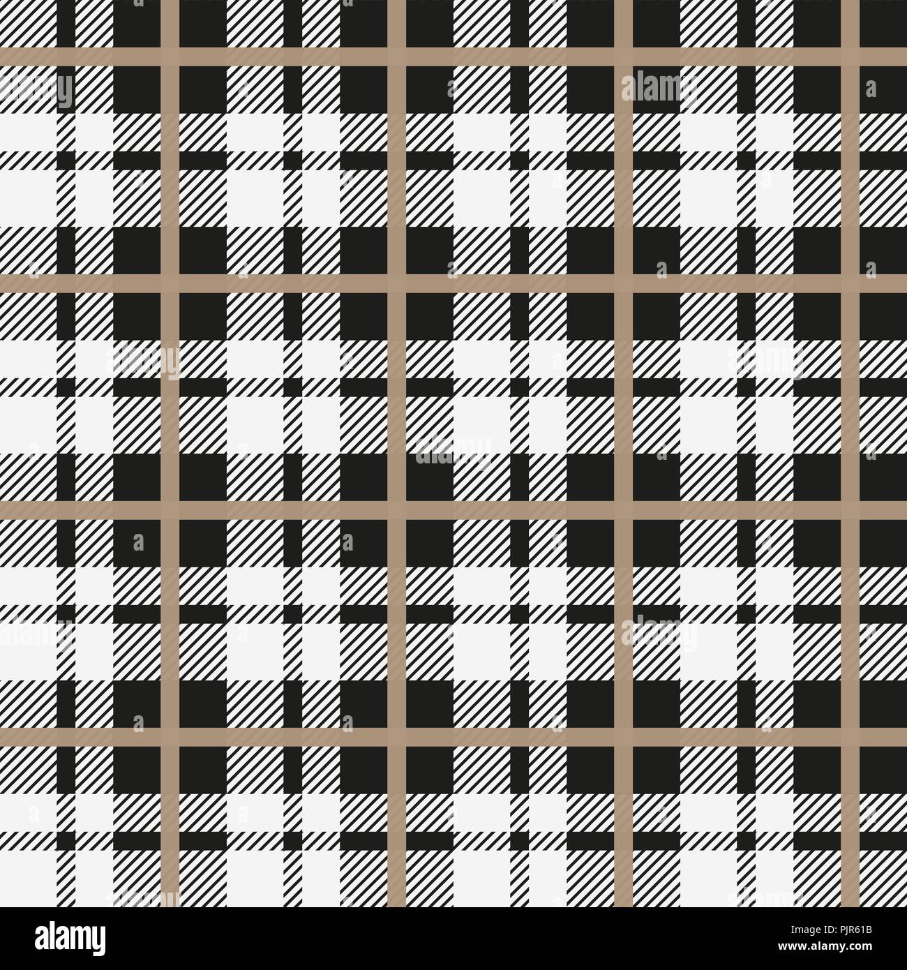 Black and White Tartan Plaid Scottish Pattern eps 10 Stock Vector Image ...
