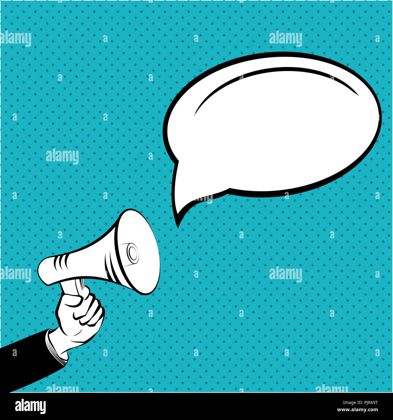 Megaphone icon in flat hi-res stock photography and images - Alamy