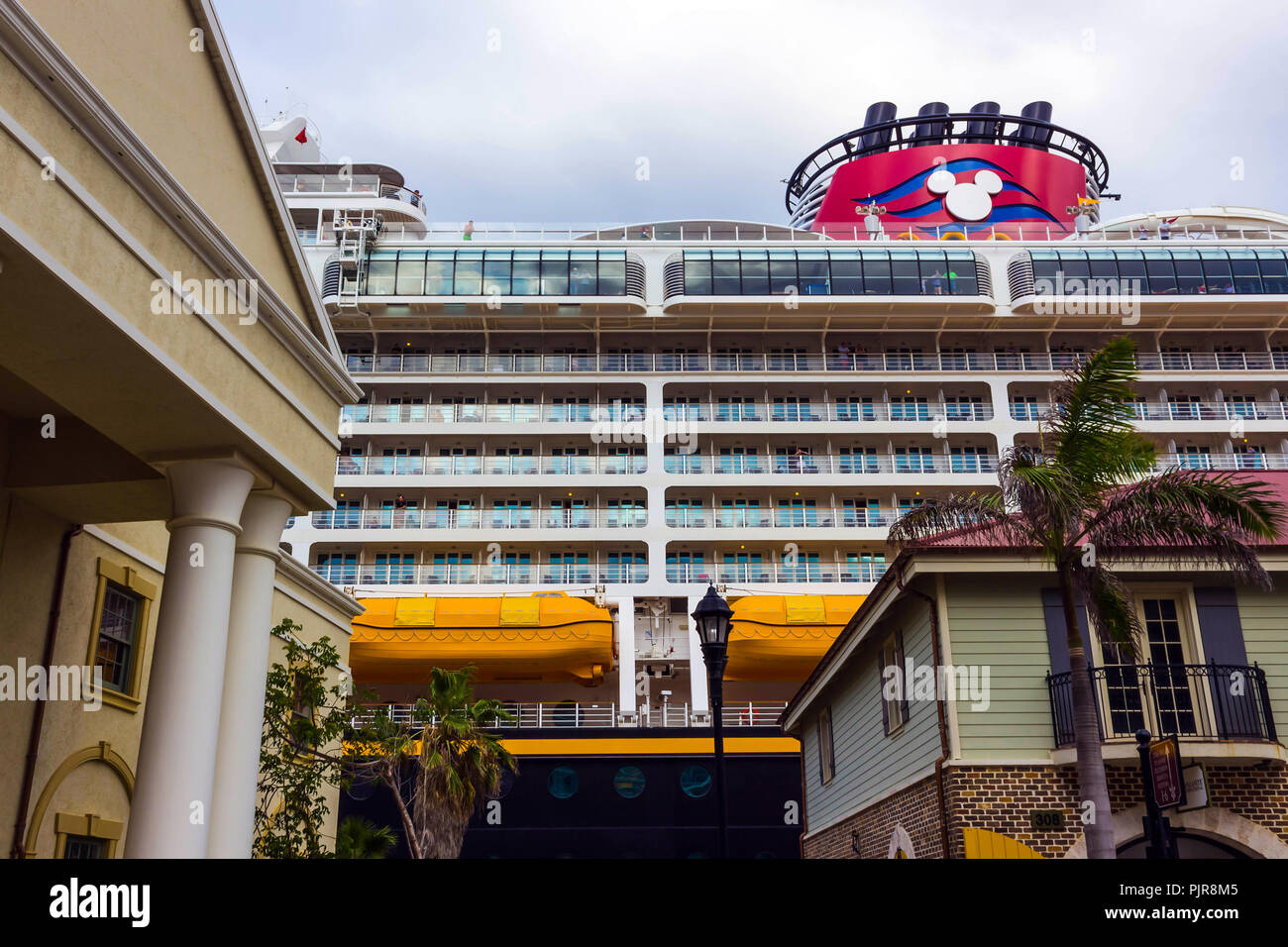 Starboard front side of the cruise ship Disney Fantasy Stock Photo - Alamy