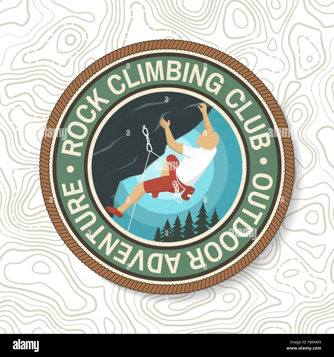 Rock climbing logo man climb hires stock photography and images Alamy
