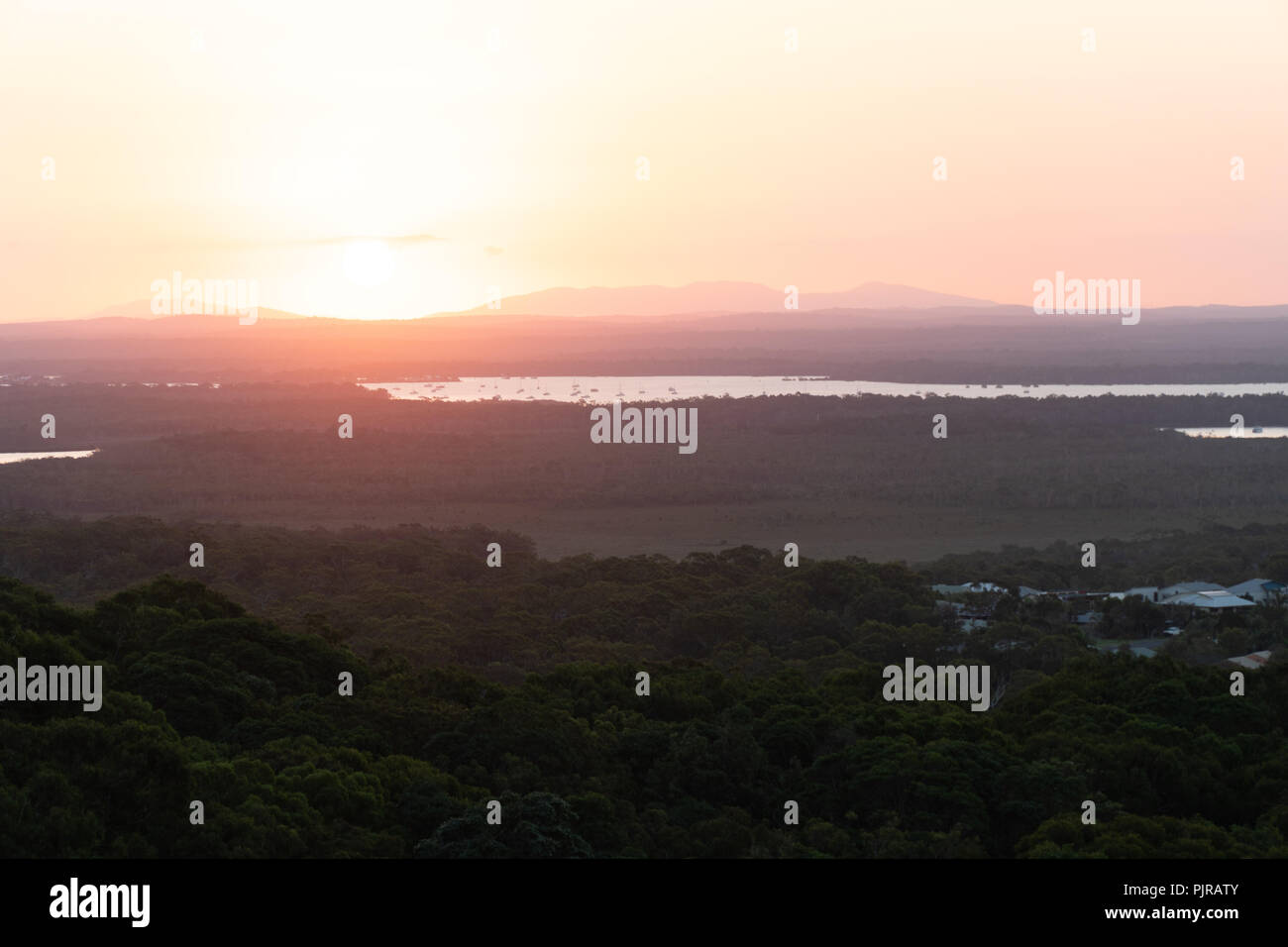 Sunset in Australia Stock Photo