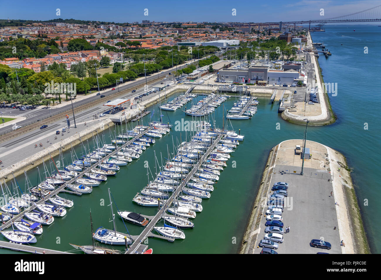 Yacht harbour, Belem, Lisbon, Portugal, Yachthafen, Lissabon Stock Photo