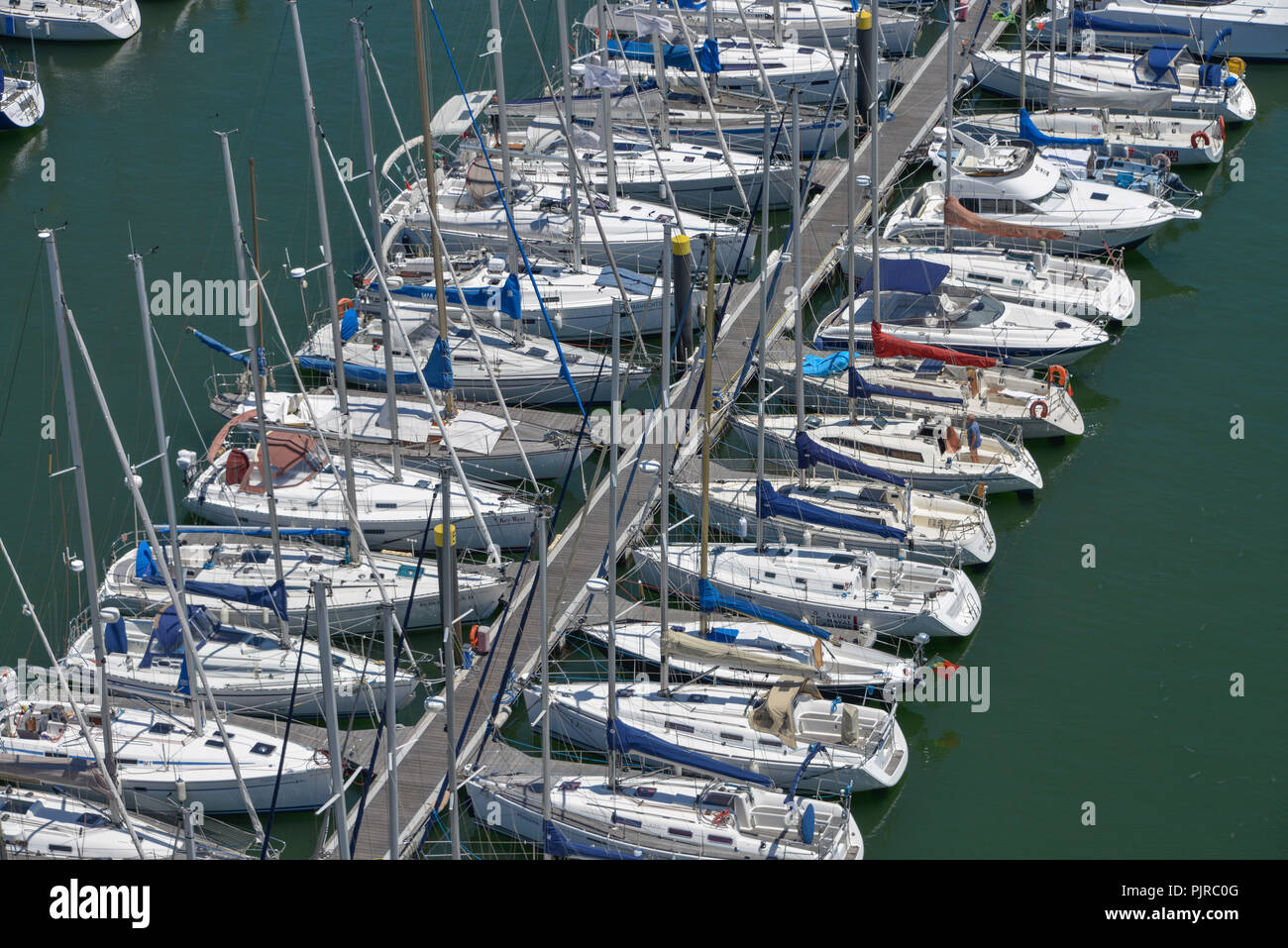 Yacht harbour, Belem, Lisbon, Portugal, Yachthafen, Lissabon Stock Photo