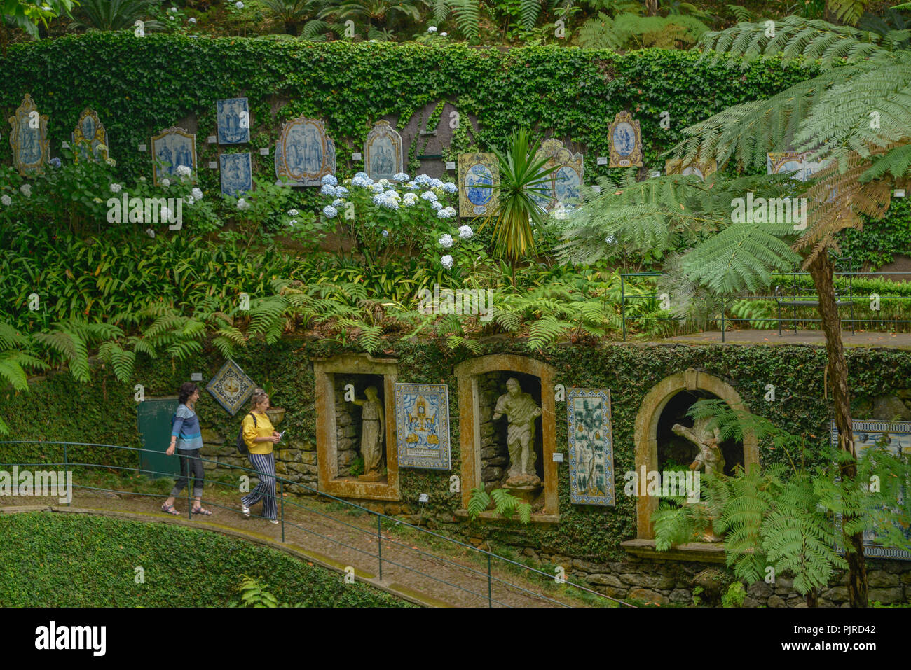 Azulejos, Monte Palace Tropical Garden, Monte, Funchal, Madeira, Portugal Stock Photo