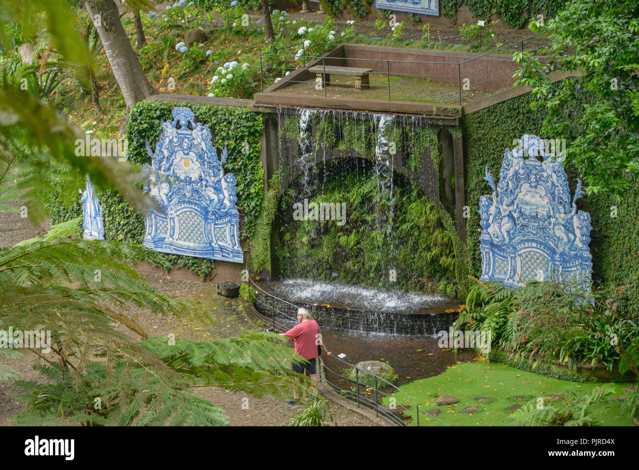 Azulejos, Monte Palace Tropical Garden, Monte, Funchal, Madeira, Portugal Stock Photo