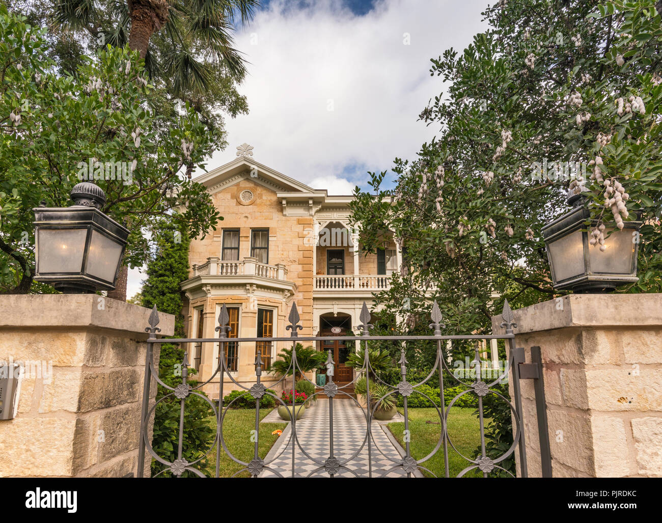 Historic house at King William Street, King William Historic District, San Antonio, Texas, USA