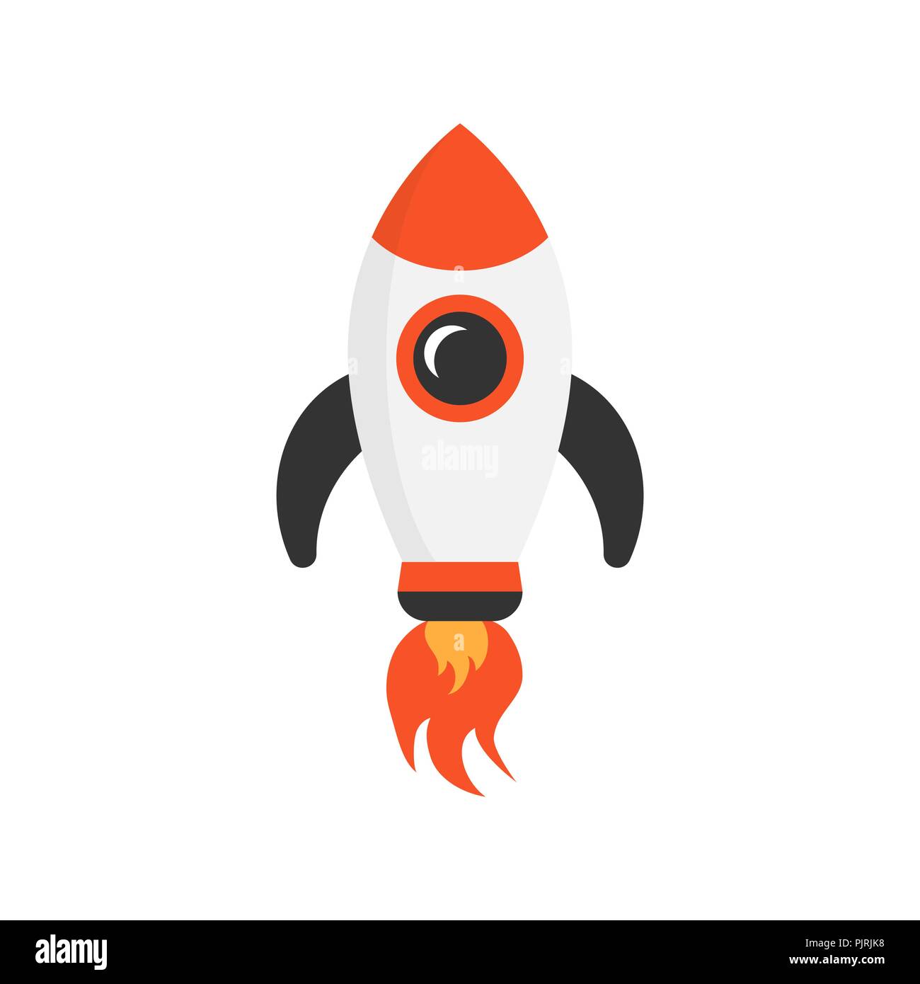 Cartoon Rocket Space Ship Icon In Flat Style Spaceship Vector Illustration On White Isolated Background Rocket Start Business Concept Stock Vector Image Art Alamy
