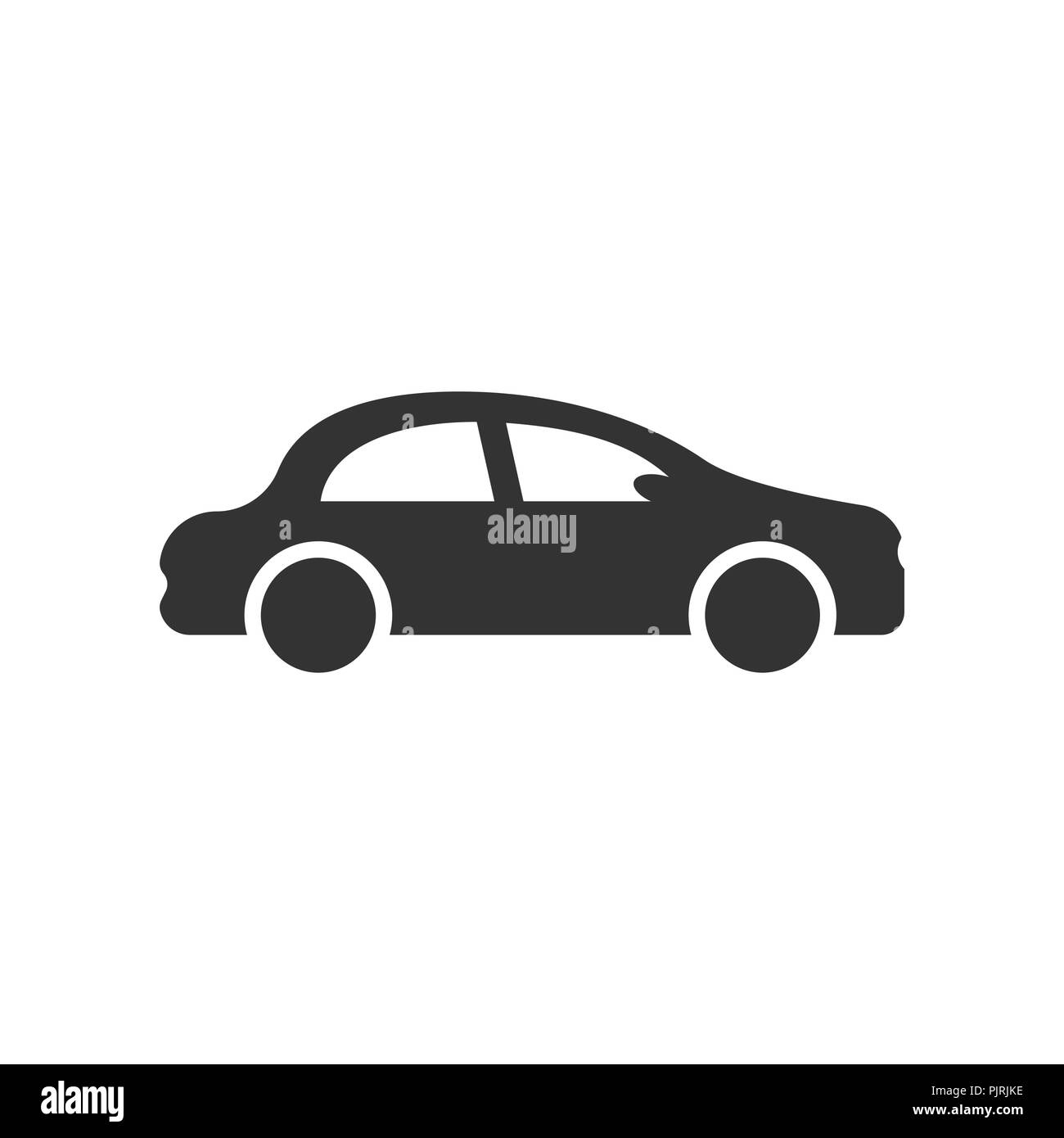 Car icon in flat style. Automobile car vector illustration on white ...