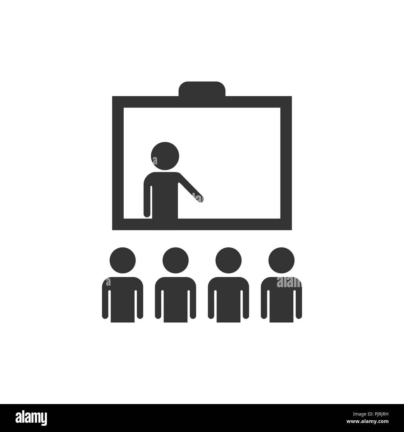 Premium Vector  Training icon vector training education icon blackboard  with teacher seminar vector sign