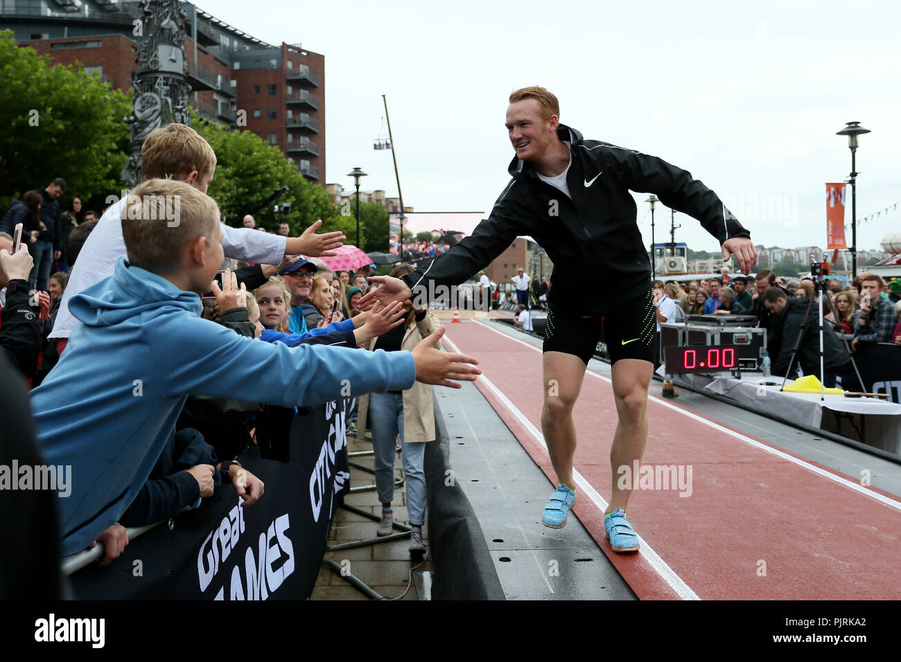 Greg Rutherford after he competes in this last long jump competition ...