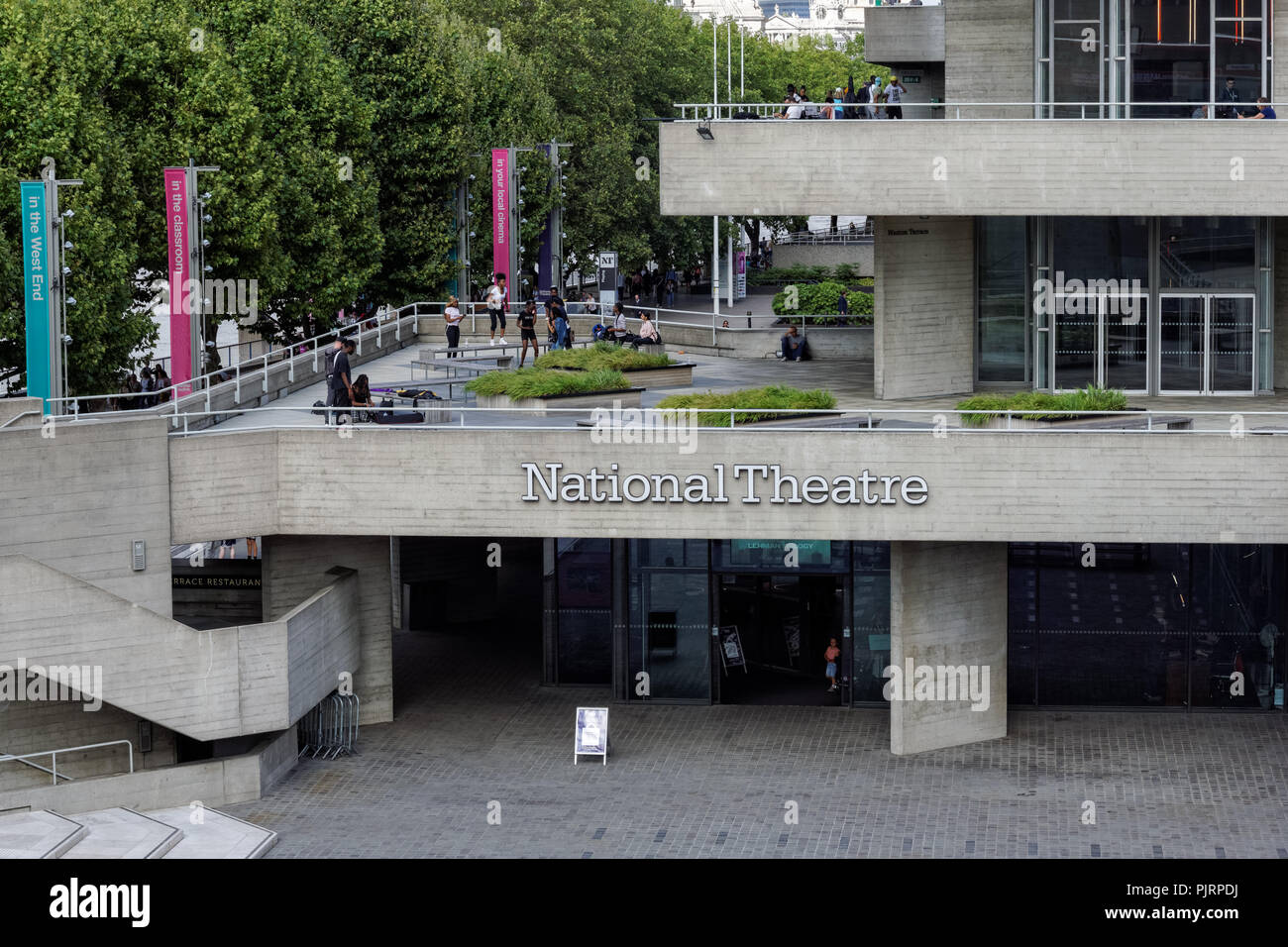 The National Theatre in the South Bank, London England United Kingdom UK Stock Photo