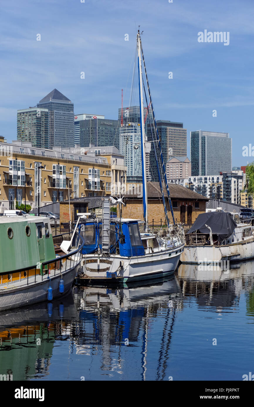 Greenland Dock, Surrey Quays, Rotherhithe, London England United Kingdom UK Stock Photo