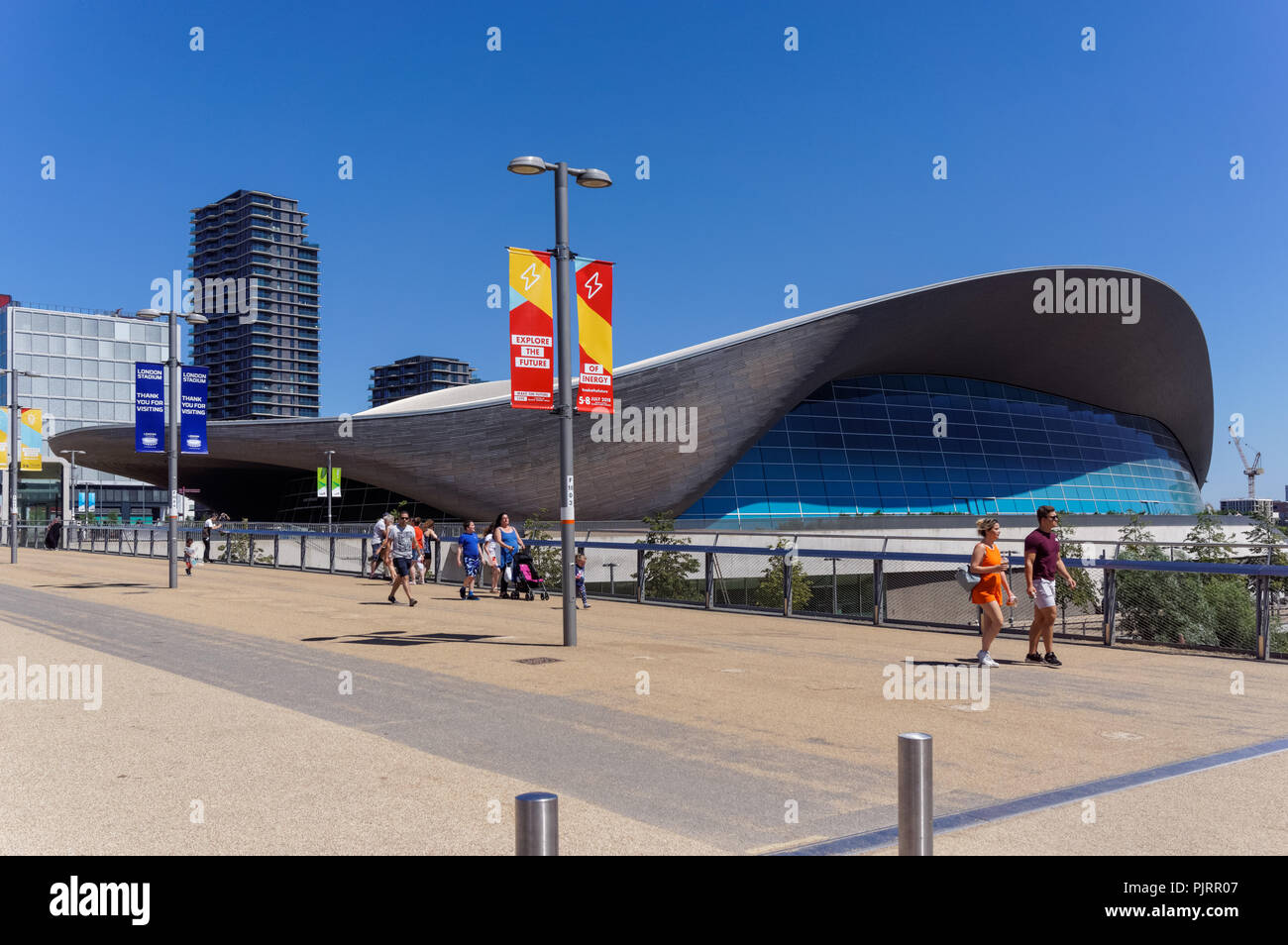 London Aquatics Centre at the Queen Elizabeth Olympic Park in London, England United Kingdom UK Stock Photo