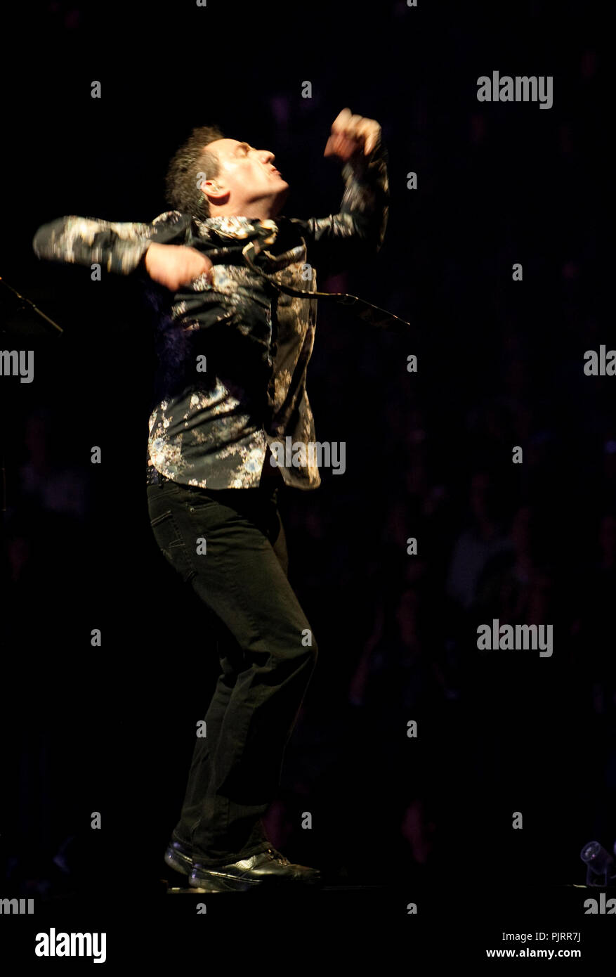 British synthpop band Orchestral Manoeuvres in the Dark performing at