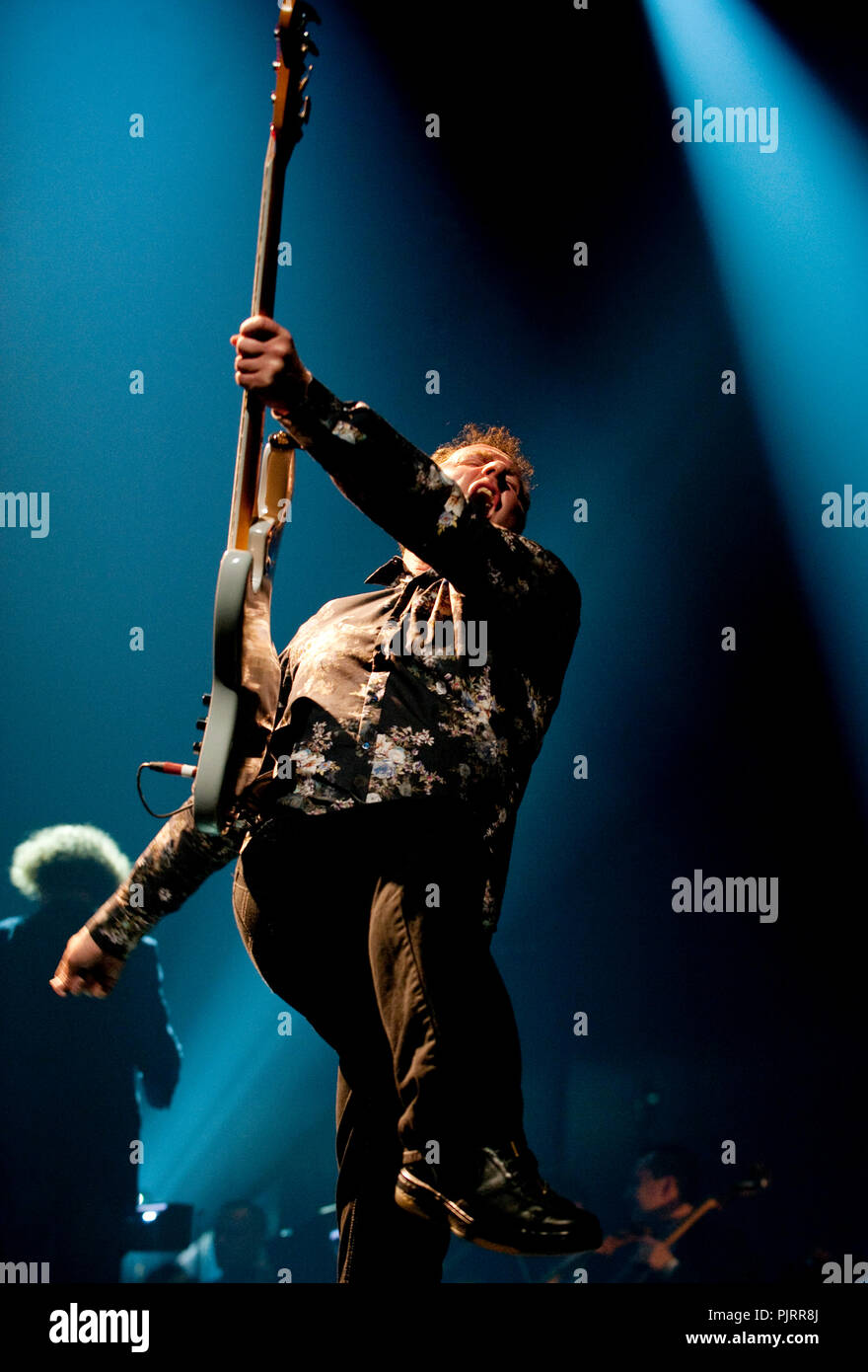 British synthpop band Orchestral Manoeuvres in the Dark performing at