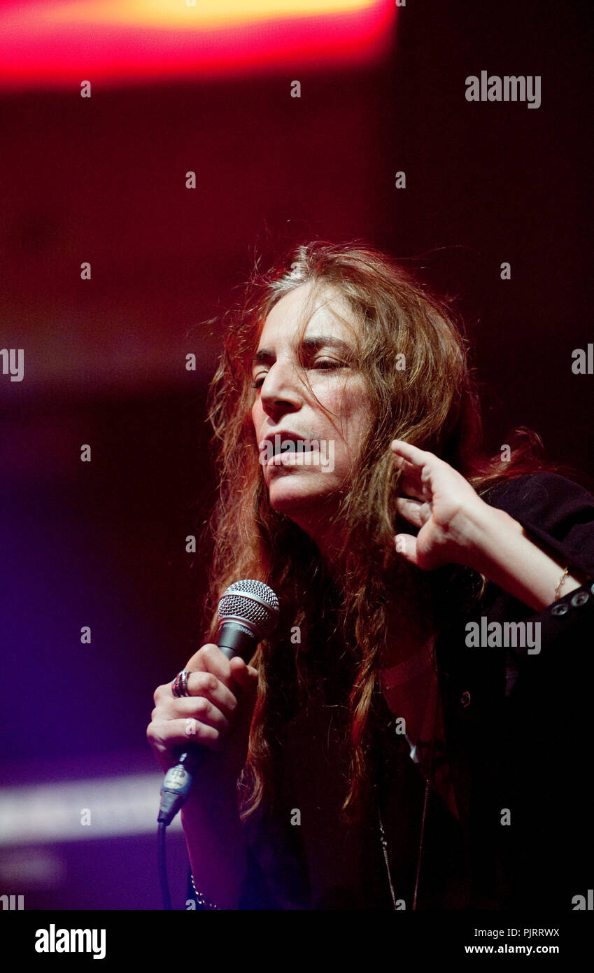 American singer-songwriter Patti Smith in concert at the Sinner's Day ...