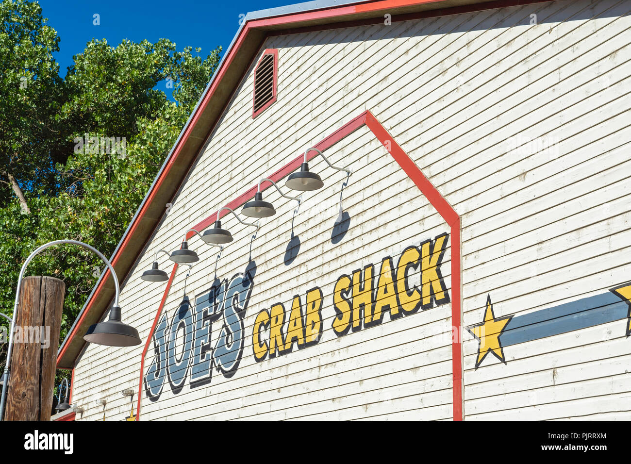 California, Old Sacramento, Joe's Crab Shack, restaurant sign Stock