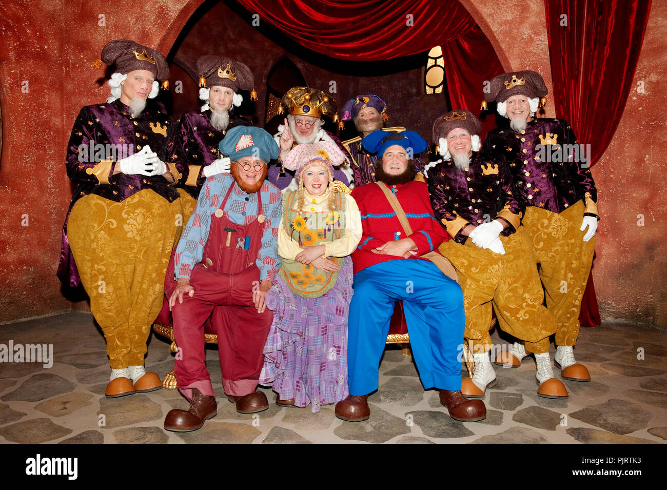 The recording of the new Kabouter Plop movie "Plop Wordt Kabouterkoning"  with special guests Luc Steeno, Willy Sommers and Rob De Nijs (Belgium,  10/11 Stock Photo - Alamy