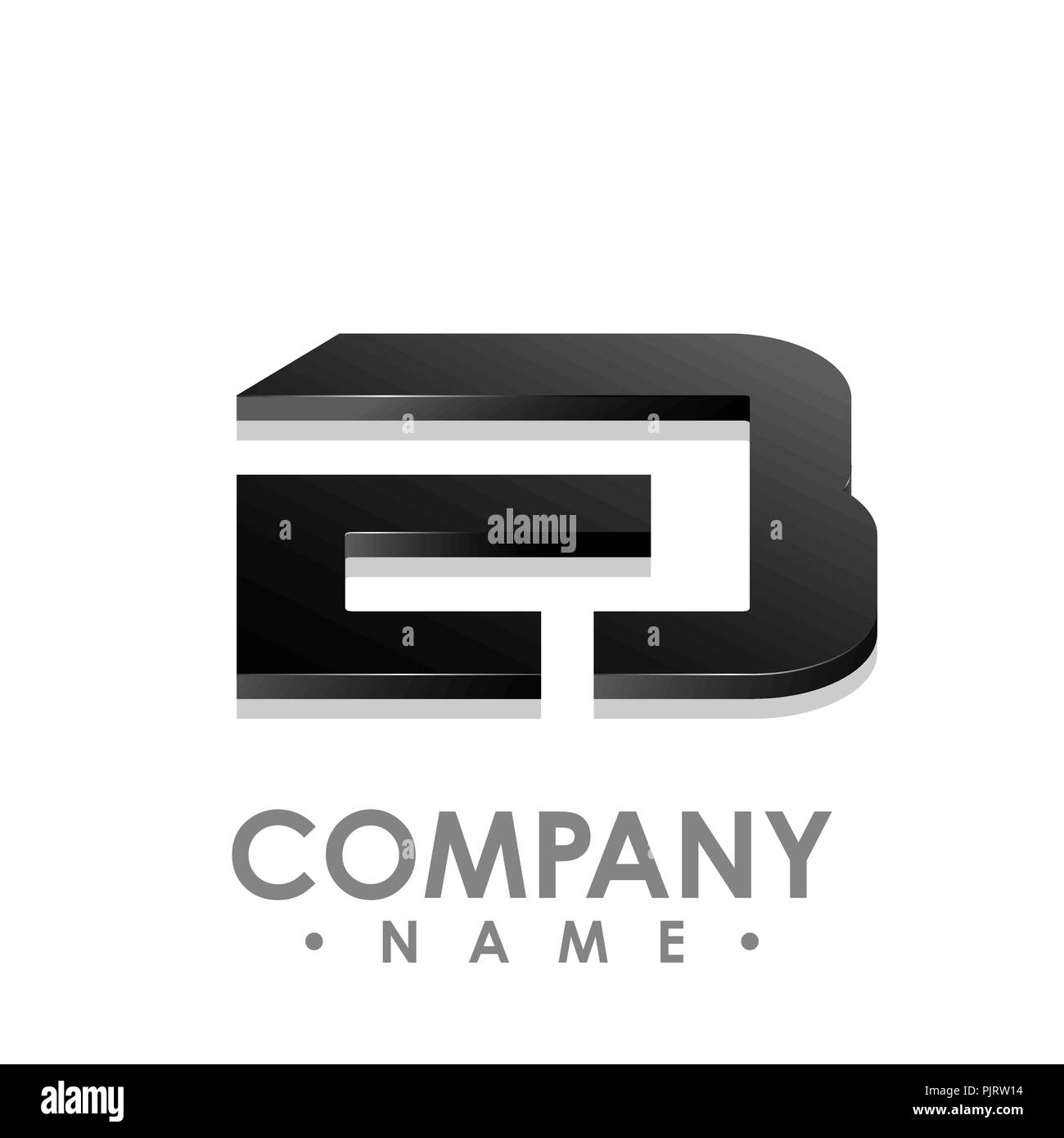 EB letter logo design vector illustration template, E letter logo ...